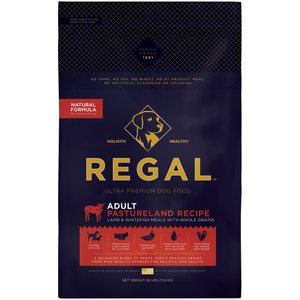 Regal Pet Foods Pastureland Recipe Lamb & Whitefish Meals Whole Grains Dry Dog Food, 26-lb bag