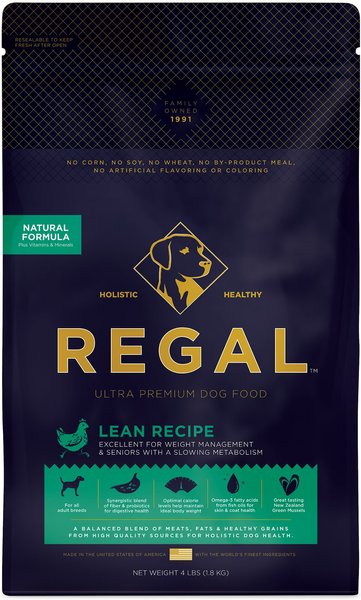 Regal Pet Foods Lean Recipe Dry Dog Food, 4-lb bag slide 1 of 5