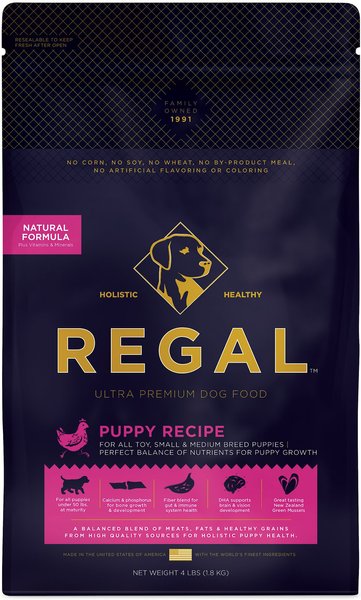 Regal Pet Foods Puppy Recipe Dry Dog Food, 4-lb bag slide 1 of 5