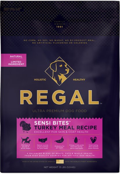 Regal Pet Foods Sensi Bites Turkey Meal Recipe Dry Dog Food, 13-lb bag slide 1 of 4
