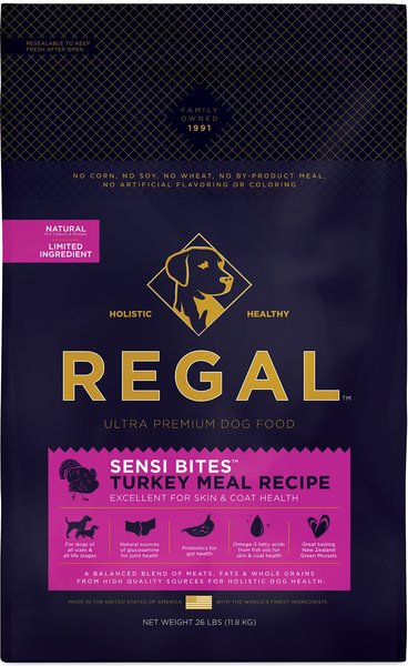 Regal Pet Foods Sensi Bites Turkey Meal Recipe Dry Dog Food, 26-lb bag slide 1 of 3