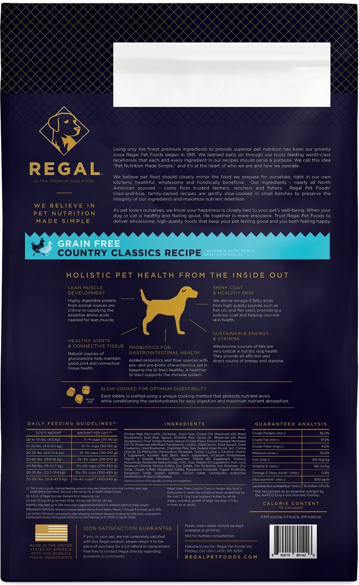 REGAL PET FOODS Country Classics Recipe GrainFree Chicken & Duck Meals