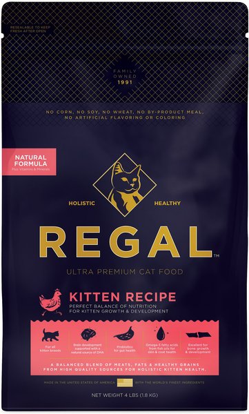 Regal Pet Foods Kitten Recipe Dry Cat Food, 4-lb bag slide 1 of 5