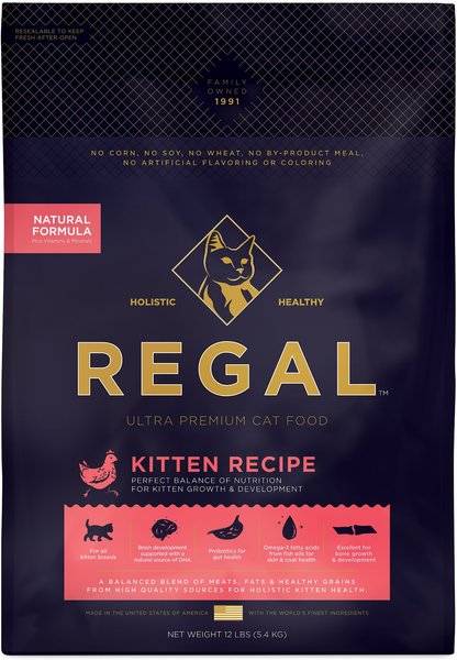 Regal Pet Foods Kitten Recipe Dry Cat Food, 12-lb bag slide 1 of 4