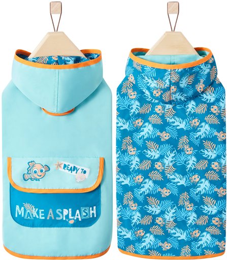 Pixar Finding Nemo Lightweight "Make a Splash" Dog & Cat Packable Raincoat, Medium