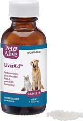 PetAlive LiverAid Granules Liver & Pancreatic Supplement for Dogs & Cats, 1-oz jar