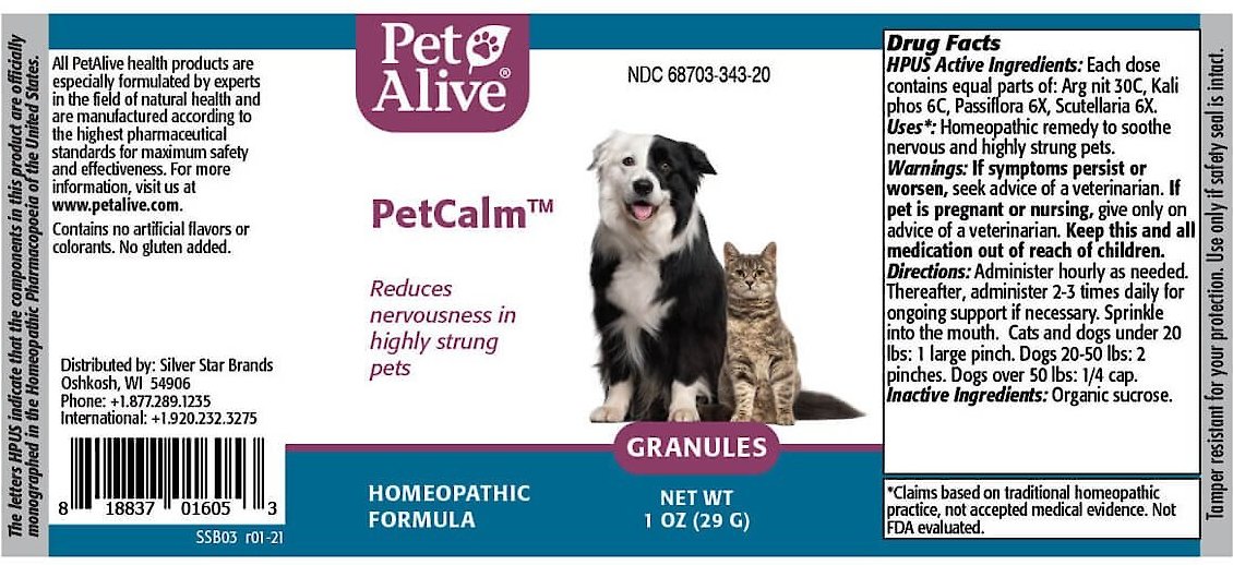 PETALIVE PetCalm Homeopathic Medicine for Anxiety for Dogs & Cats, 1oz