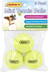 RUFFIN' IT Tennis Balls Dog Toy, 3 count