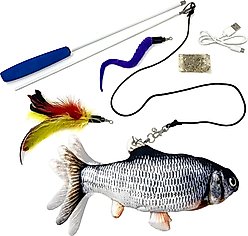 Pet Fit For Life Robotic Floppy Fish & Wand Cat Toy slide 1 of 9