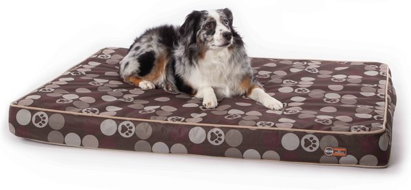 K&H Pet Products Superior Orthopedic Indoor/Outdoor Dog Bed, Brown/Paw, Large slide 1 of 9