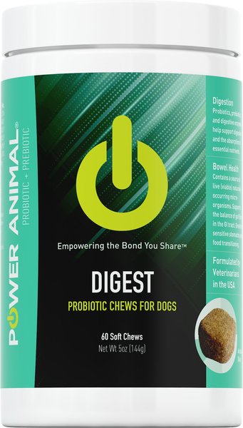 Power Animal Digest Probiotic Chews Dog Supplement, 60 count slide 1 of 8