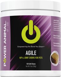 POWER Animal Agile Hip & Joint Chews Dog & Cat Supplement, 120 count