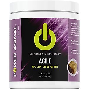POWER Animal Agile Hip & Joint Chews Dog & Cat Supplement, 120 count
