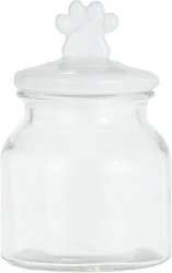 Amici Pet Cosmopawliton Glass Dog Treat Jar, White