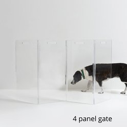 Hiddin Clear View Zig Zag Freestanding Dog & Cat Gate, 4-Panel slide 2 of 9