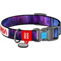 WAUDOG Nylon Plastic Fastex NASA21 Design with QR Passport Dog Collar, 	Small: 9 1/8 to 13 3/4-in neck, 5/8-in wide