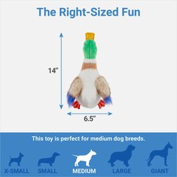 Frisco Fur Really Real Mallard Plush Squeaky Dog Toy, Medium slide 2 of 3
