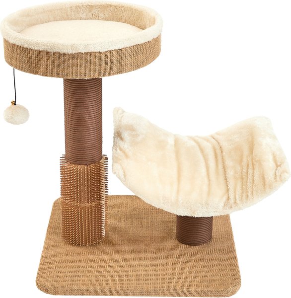 Two By Two The Yaupon 21.5-in Cat Tree & Lounger, Beige slide 1 of 9
