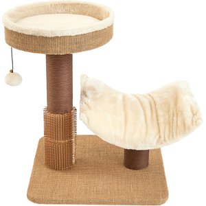 Two By Two The Yaupon 21.5-in Cat Tree & Lounger, Beige