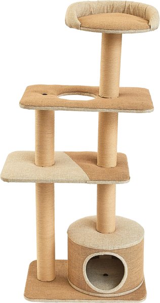 Two By Two The Cottonwood 51-in Cat Tree & Condo, Beige slide 1 of 9