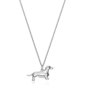 Scamper & Co Sterling Silver Dachshund Pendant Necklace