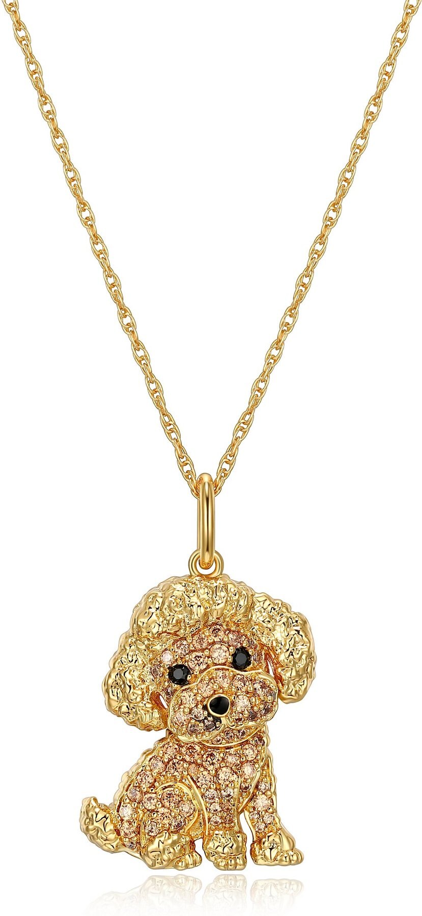 Scamper & Co 18K Yellow Gold Plated Sterling Silver Poodle Pendant Necklace