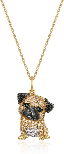 Scamper & Co 18K Yellow Gold Plated Sterling Silver Pug Pendant Necklace slide 1 of 5