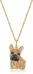 Scamper & Co 18K Yellow Gold Plated Sterling Silver French Bulldog Pendant Necklace slide 1 of 5