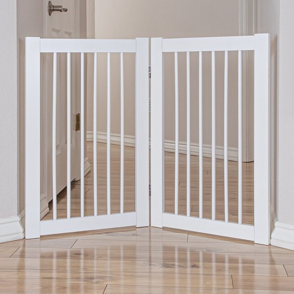 TRIXIE Wooden Freestanding Dog Gate, 43in, White