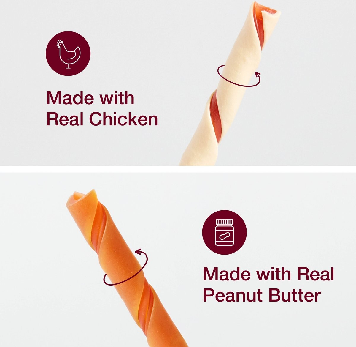 SMARTBONES Twist Sticks Variety Pack Real Chicken & Peanut Butter