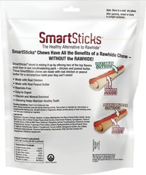 SmartBones SmartSticks Variety Pack Real Chicken & Peanut Butter Flavor Dog Treats, 12 count slide 2 of 9