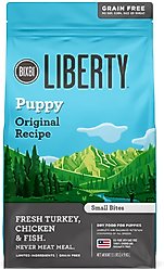 BIXBI Liberty Puppy Original Recipe Fresh Turkey, Chicken & Fish Dry Dog Food, 11-lb bag