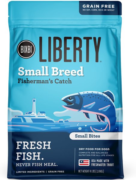 BIXBI Liberty Small Breed Fisherman's Catch Dry Dog Food, 4-lb bag slide 1 of 3