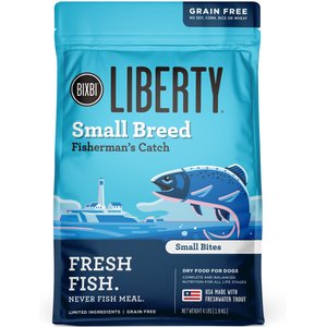 BIXBI Liberty Small Breed Fisherman's Catch Dry Dog Food, 4-lb bag