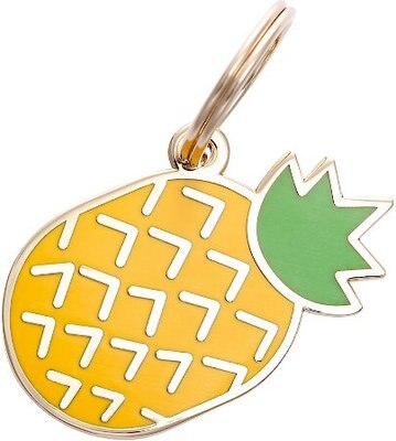 Two Tails Pet Company Personalized Pineapple Dog & Cat ID Tag, slide 1 of 1