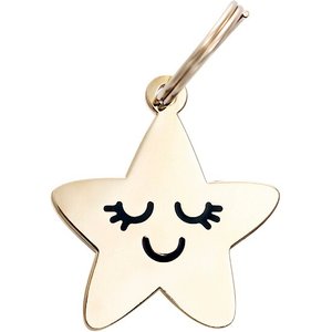 Two Tails Pet Company Personalized Smiling Star Dog & Cat ID Tag
