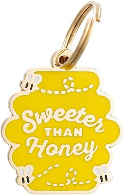 Two Tails Pet Company Personalized Sweeter Than Honey Dog & Cat ID Tag, slide 1 of 1