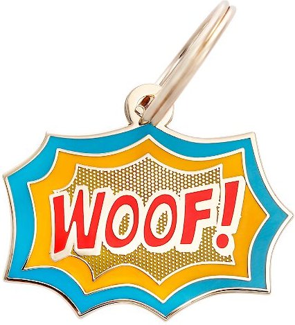 Two Tails Pet Company Personalized Woof! Dog & Cat ID Tag slide 1 of 5