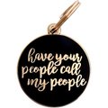 Two Tails Pet Company Personalized Have Your People Dog & Cat ID Tag, Navy