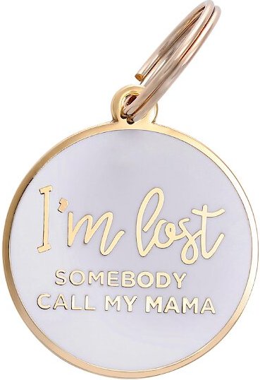Two Tails Pet Company Personalized I'm Lost Dog & Cat ID Tag, White slide 1 of 5