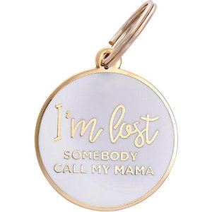 Two Tails Pet Company Personalized I'm Lost Dog & Cat ID Tag, White