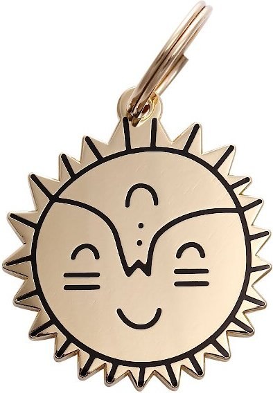 Two Tails Pet Company Personalized Smiling Sun Dog & Cat ID Tag