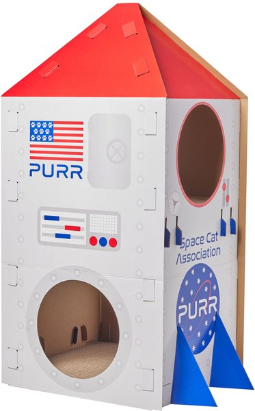 Frisco Spaceship Cardboard Cat House, 2-Story slide 1 of 7