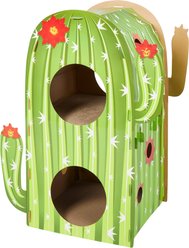 Frisco Cactus Cardboard Cat House, 2-Story