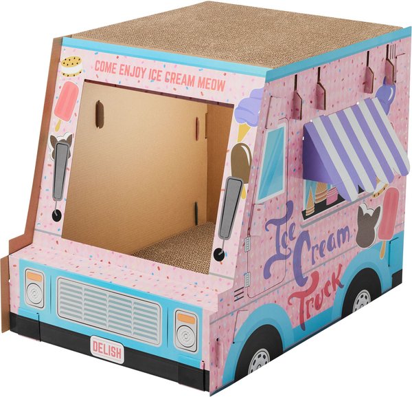 Frisco Ice Cream Truck Cardboard Cat House, 2-Story slide 1 of 6
