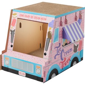 Frisco Ice Cream Truck Cardboard Cat House, 2-Story
