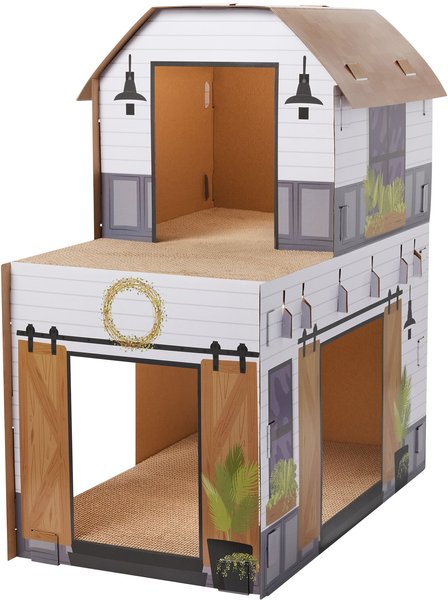 Frisco Farmhouse Cardboard Cat House, 2-Story  slide 1 of 5