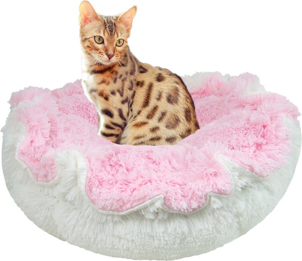 Bessie for Cats Ultra Plush Luxury Short Shag Deluxe Bolster Cat Bed