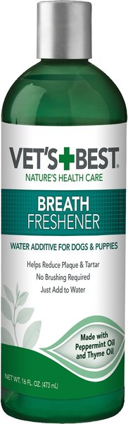 Vet's Best Breath Freshener Dog Dental Water Additive, 16-oz bottle slide 1 of 5