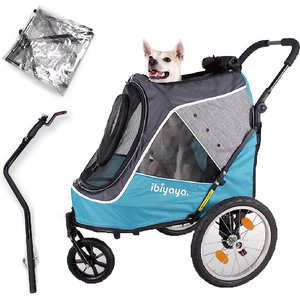 Ibiyaya Happy Dog & Cat Stroller, Medium, Ocean Blue